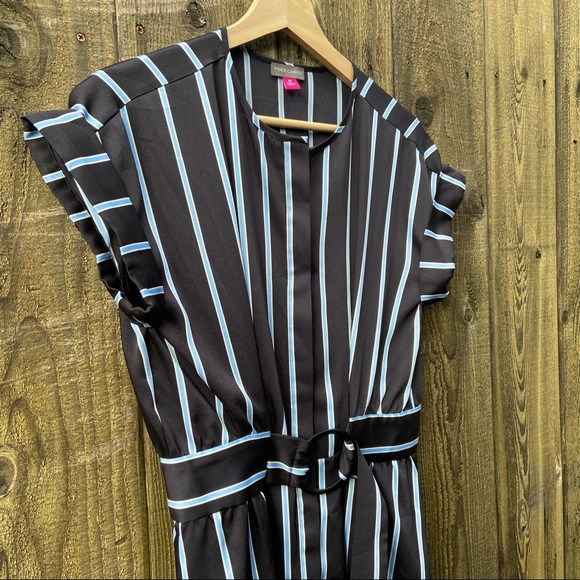 Vince Camuto Theory Stripe Belted Shirt Dress 🌿🍃 - Picture 4 of 11